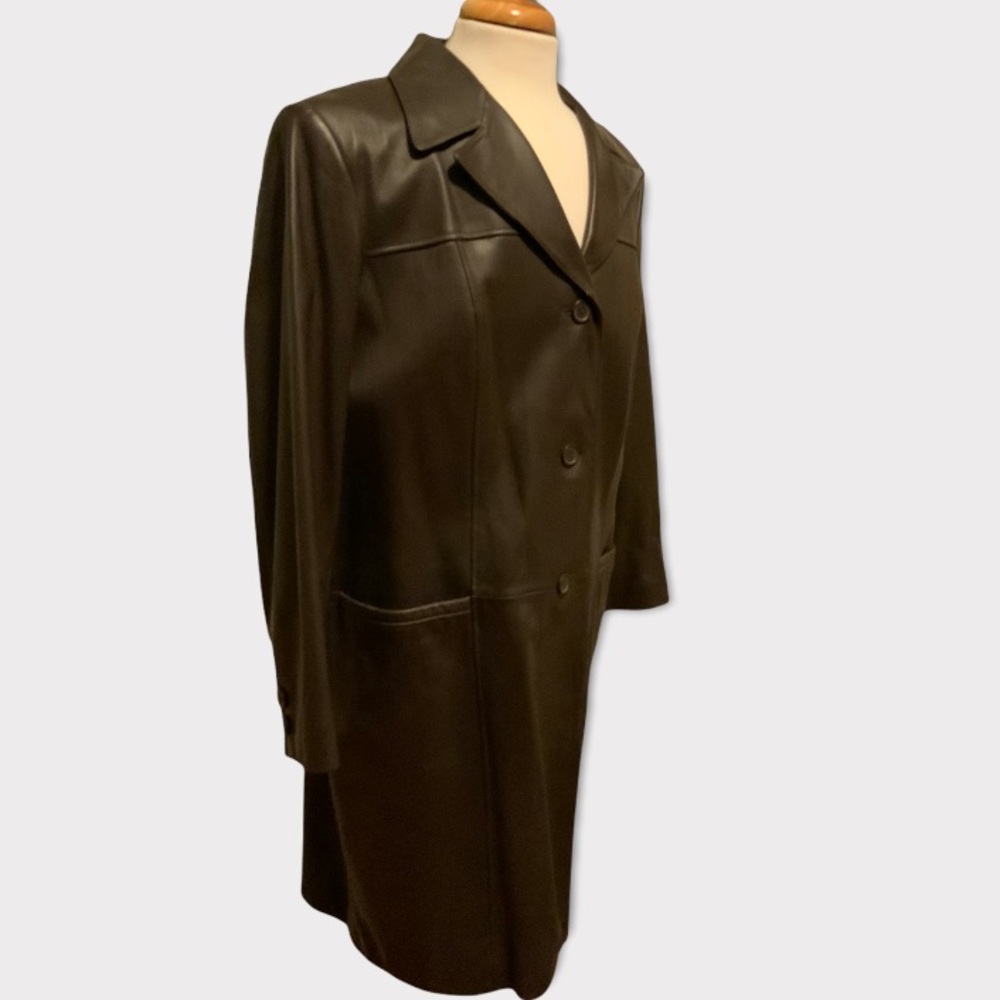 Preston & York II Chocolate Lamb Skin Leather Jacket Size 1x